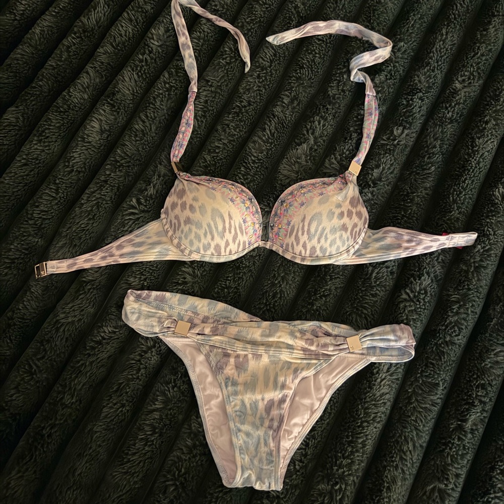 Victoria's Secret Blue Cheetah Bikini